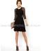 Vienna Lace Jersey Dress with Full Skirt